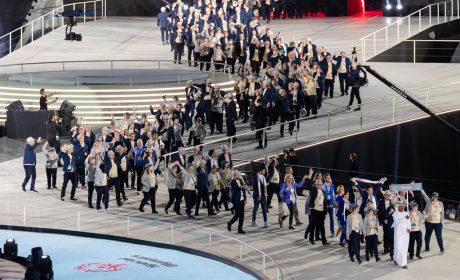 Eröffnungsfeier der Special Olympics World Games Abu Dhabi 2019 am 14. März: Die Deutsche Delegation läuft ein. Foto: SOWG/Charlotte Palmer